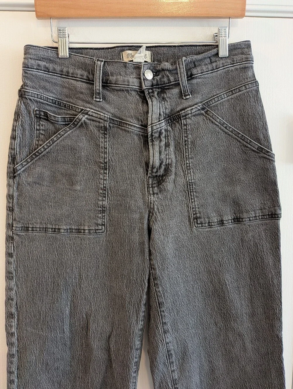 Madewell The Perfect Vintage Wide-Leg Jean Windhaven Wash Patch-Pocket Size 29